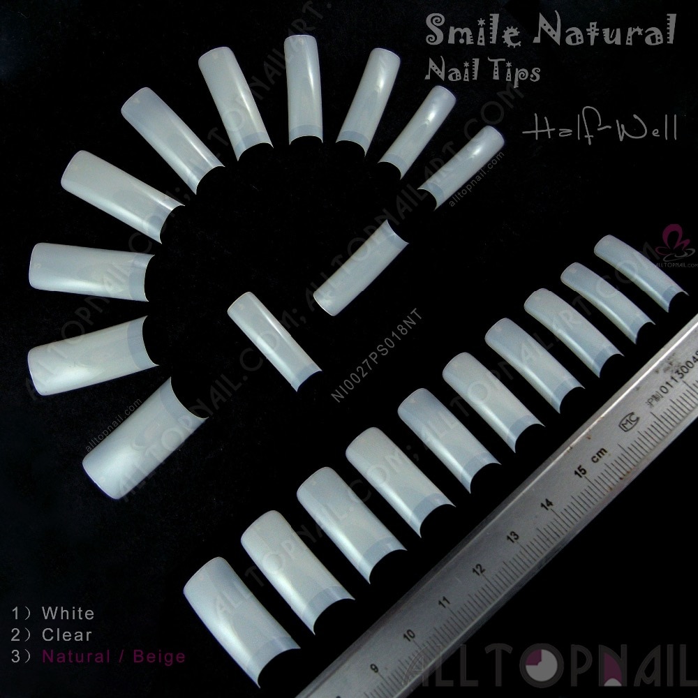 Square Natural Salon Well-less Nail Tips 100pcs ABS..